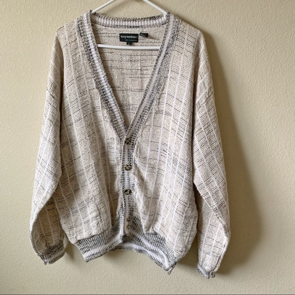 Vintage Tony Lambert Button Up Sweater Size L - Picture 4 of 15